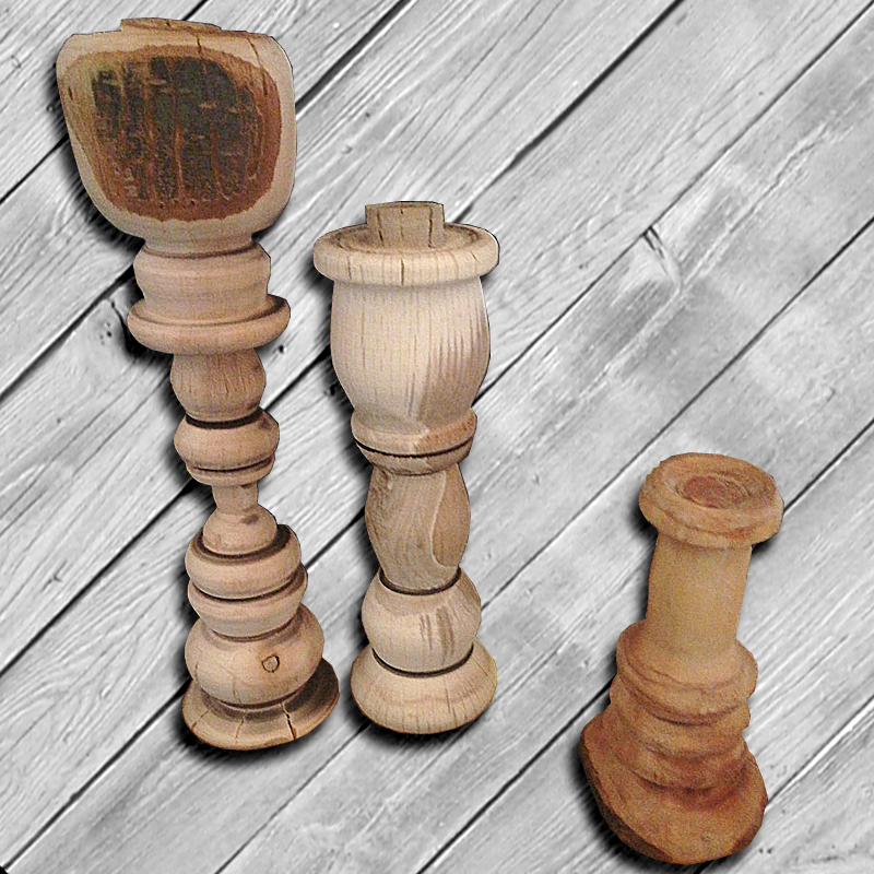 Kerzenständer aus Holz gedrechselt